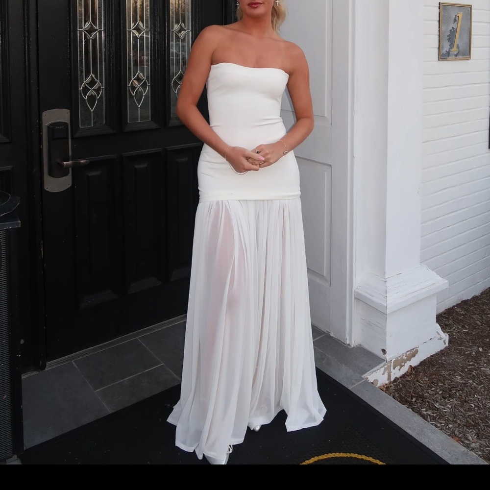 White Drop Waist Gown